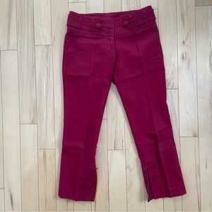 Red Cotton Capri Pants (emphasis)